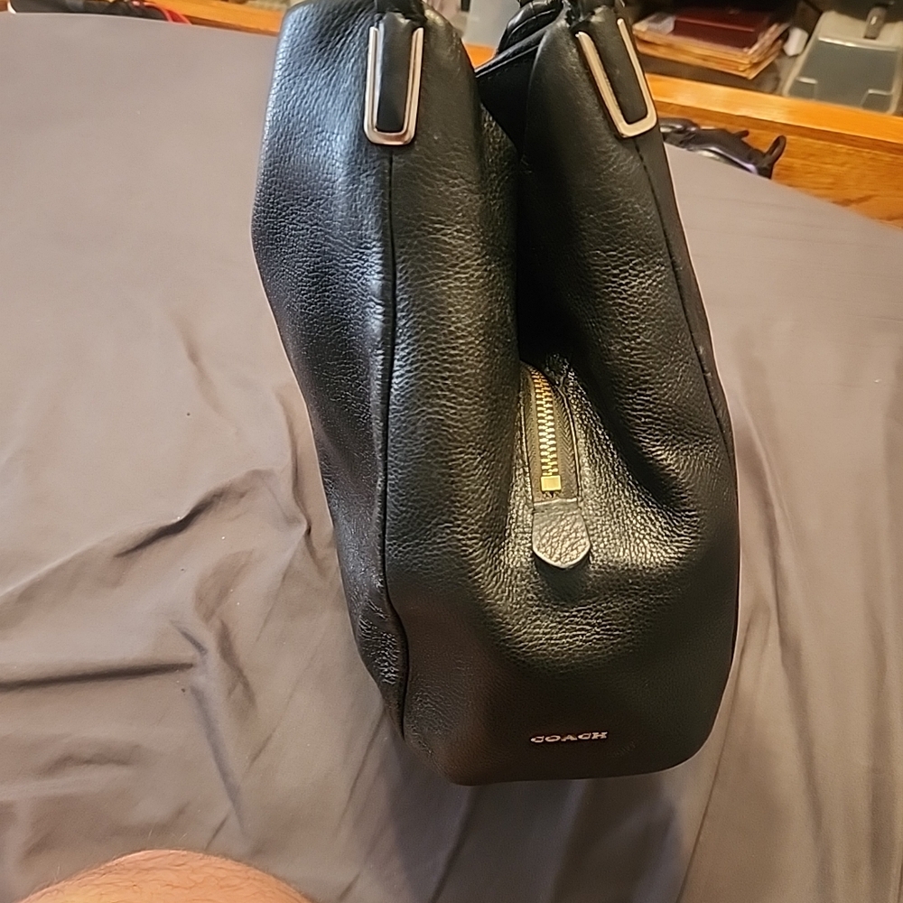 Coach Black Leather Men's Bag